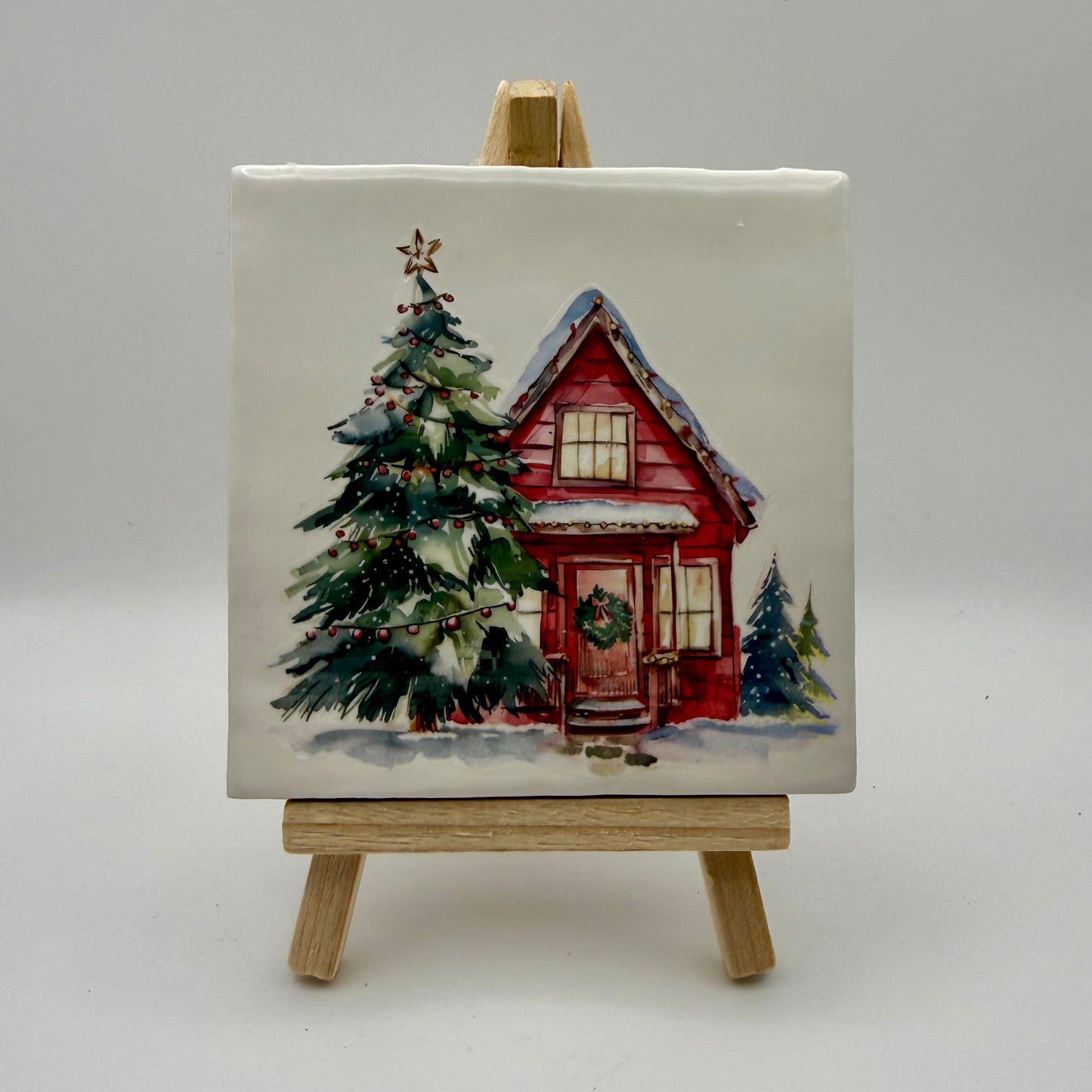 Tegeltje - Kerst huisje