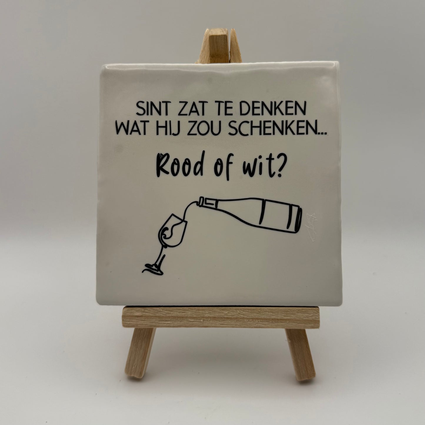 Tegeltje - Sint zat te denken…
