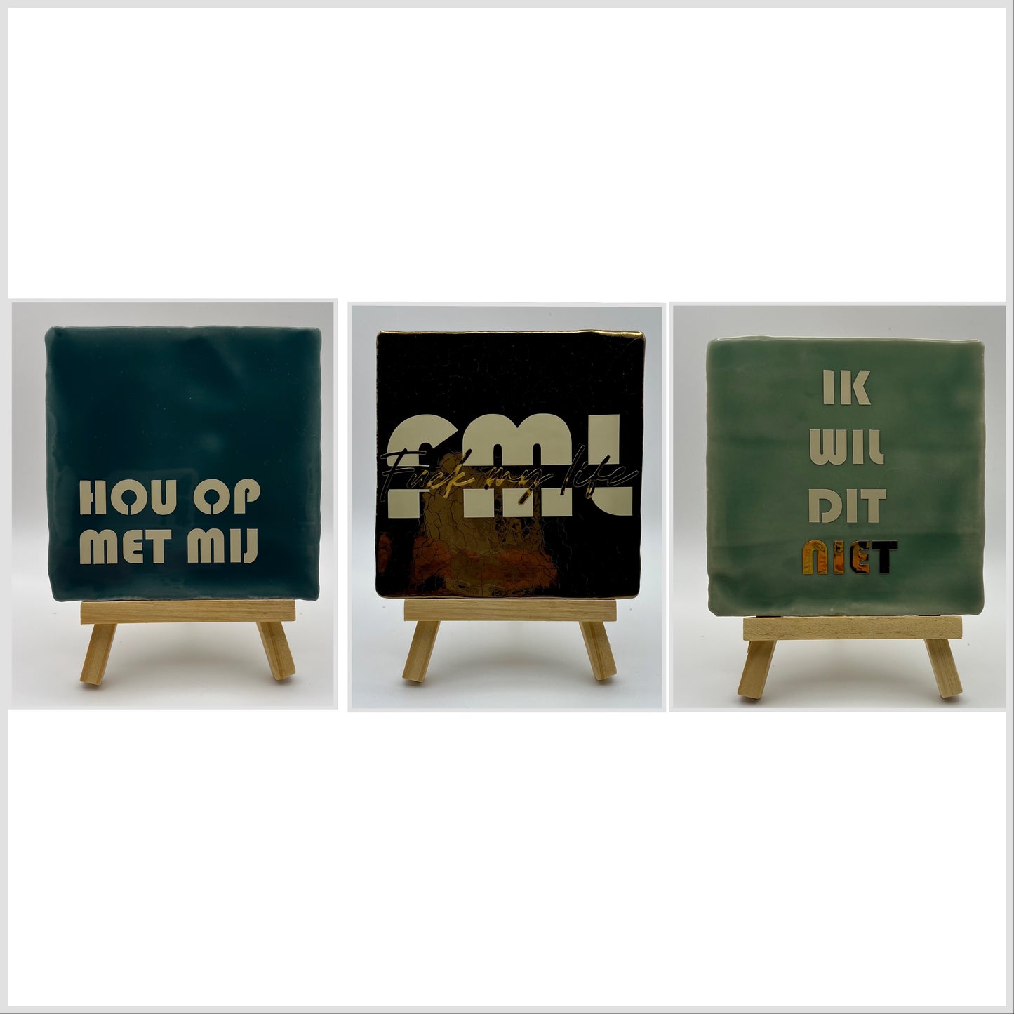 Gepersonaliseerde tegel met tekst