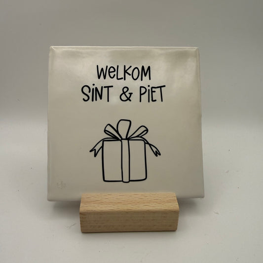 Tegeltje - Welkom Sint & Piet