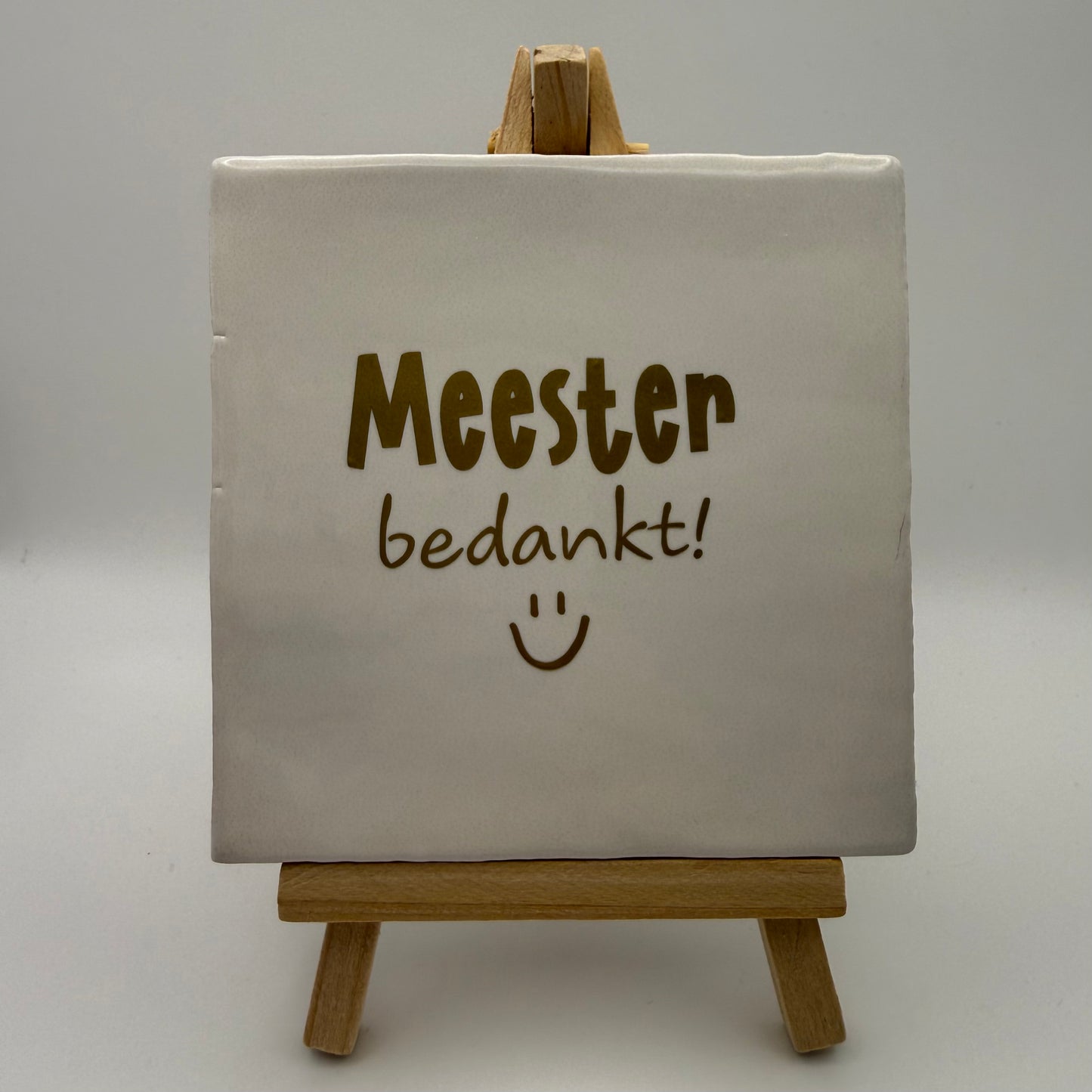 Tegeltje - Meester bedankt