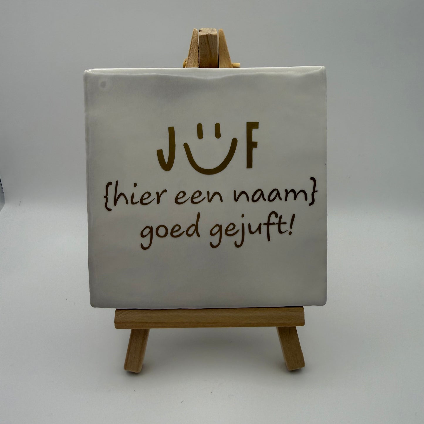Tegeltje - Goed gejuft met naam