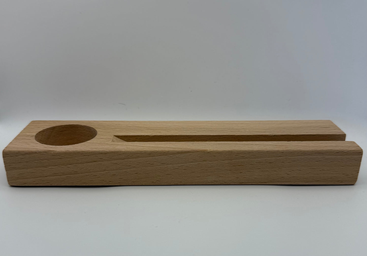 Houten tegelhouder met waxinelichthouder